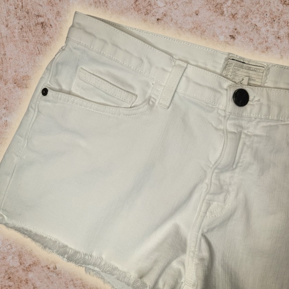 Current/Elliott Women's White Denim ‘Boyfriend’ Shorts in “Sugar” Size 27 - Picture 5 of 11